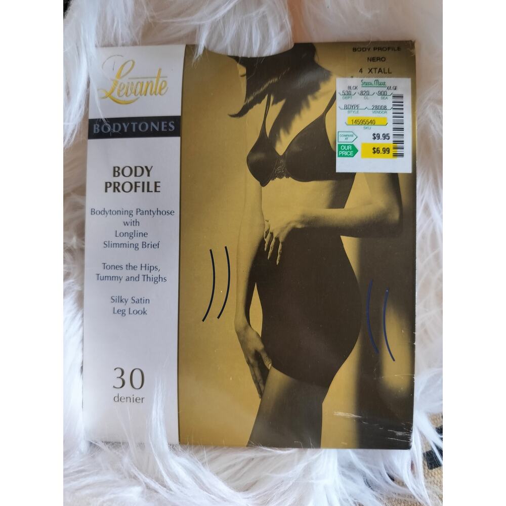 Levante Bodytones Bodyprofile Pantyhose Longline Slimmer Brief Black 4X Tall